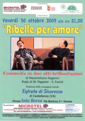 LOCANDINA RIBELLE PER AMORE NOVARA